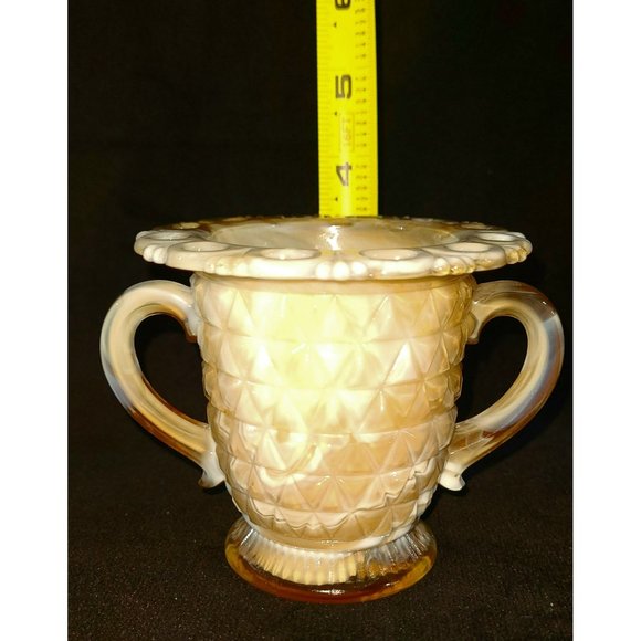 Imperial caramel slag glass pressed vase - Picture 5 of 6